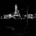 Night view of the butyl unit at the Polymer Rubber Corporation plant oct. 1943