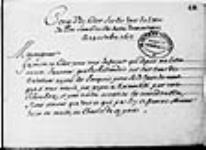 [Copie d'un billet inclus dans la lettre du père Lamberville ...] 1673, octobre, 29