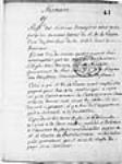 [Mémoire concernant la querelle entre Le Moyne de Bienville et ...] [1707]