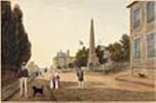 Wolfe and Montcalm Monument on Des Carrières Street, Quebec City ca 1828
