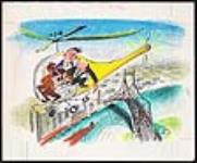 Pont Jacques-Cartier vu d'un hélicoptère ca. 1965-1966