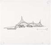 [Elevation drawing of the Federal Republic of Germany pavilion at Expo 67]. [architectural drawing] Item 18 1968