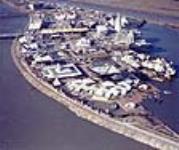 Aerial view of Ile Notre-Dame at Expo 67 1967.