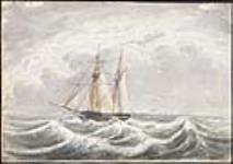 Un bateau à voile ca. 1820.