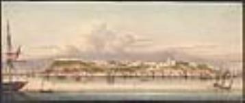 Vue de Québec depuis le fleuve Saint-Laurent ca. 1835