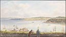Vue de la pointe Lévy et de l'Île d'Orléans depuis la Grande Batterie, Québec ca 1875