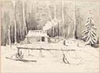 Campement sur la rive de la rivière Tidnish, comté d'Amherst , N.-E June, 1854