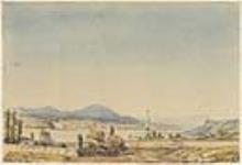 Vue des chutes Montmorency et des collines de Beauport depuis le jardin de l'Ingénieur royal en chef, Québec 20 août 1864
