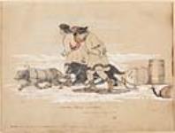 Traîneau postal sur le lac Huron entre Penetanguishene et Sault Ste-Marie mars 1853