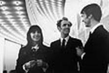 Quebec celebrities Renée Claude, Gilles Vigneault and Stéphane Venne at Expo 67 1967