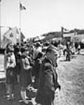 People waiting in line to see the Confederation Caravan at Simon Park during Canada's Centenial celebrations 1 May 1967