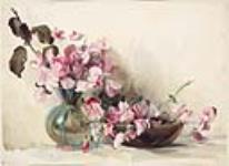 Orchids in a Vase and Bowl ca. 1861-1899