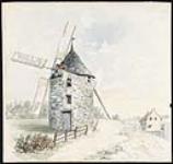 Un moulin à vent près de la rivière ca. 1890