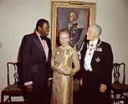 Oscar Peterson, Norah Willis Michener and Governor General Roland Michener 1973