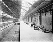 The interior of a train shed ca. 1920s
