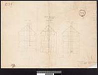 [Quebec]. Jesuit Barracks, sections AB. Royal Engineer Office Quebec no. 257. [Signed] William Cowper Lieut. R.E. April 1843. [Signed] P. Cole, major R. Engr. G.24. [architectural drawing] 1843