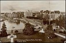 The embankment, Empress Hotel & post office. Victoria, B.C. [graphic material] [191-?]