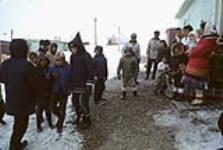 Gathering of Inuit community at Igloolik [graphic material] May 1965.