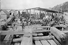 Cookhouse on a timber raft n.d.