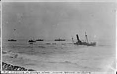 FLORIZEL breaking up on shore at [Cappahayden] 25 Feb. 1918.