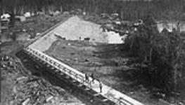 Cabonga dam construction almost completed [ca. 1927-1929].
