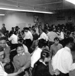Inuit dancing inside the co-op store août 1961.