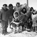 Inuit in Bathurst Inlet (Qingauq) performing a drum dance 1950