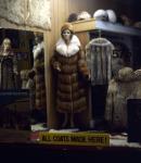 Queen Street West store window display containing mannequins wearing fur coats and fur merchandise 1978.