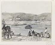 Horse Teams and Wagons Crossing the Assiniboine at Fort Ellice 13 August 1881