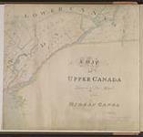 A map of Upper Canada shewing the route of the Rideau Canal [cartographic material] [drawn by] John Burrows, OW [between 1826-1831].