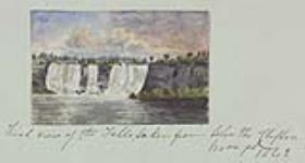 First View of the Falls taken from below the Clifton [Niagara] taken from below the Clifton 1 November 1865 ?