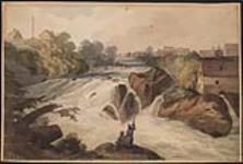 The Falls And Village Of Indian Lorette, Canada East / Les chutes et le village de la Lorette indienne, au Canada-Est ca. 1850