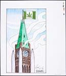 Untitled: Cannabis flag atop the Peace Tower December 15, 2002.