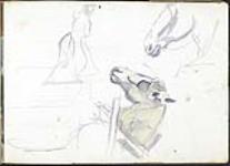 Two rough sketches of a horse [entre le 25 octobre 1916 et le 26 mars 1919].