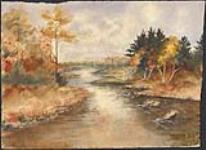 View of river in autumn n.d.