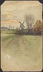 Paysage avec un moulin à vent, Belgique [entre le 24 juillet 1917 et le 24 mars 1918]