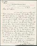 Letter from Dr. Montizambert dated 6 October, 1888. 