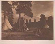 Flathead camp on Jocko River, reservation in western Montana by the Rockie Mountains 1911