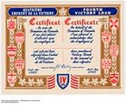 Certificat Avril-Mai 1943/Certificate April-May 1943 : fourth victory loan drive April-May 1943