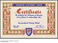 Certificate : fourth victory loan drive April-May 1943
