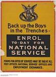 Back Up the Boys in the Trenches, Enroll Today for National Service 1914-1918
