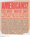 Americans! Eyes Open! Mouths Shut! 1914-1918