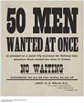 50 Men Wanted at Once 1914-1918