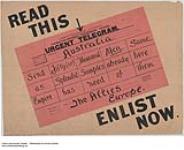 Read This, Urgent Telegram, Enlist Now 1914-1918