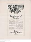 Victory Bonds, Daughters of Canada November 3, 1919