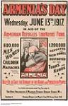 Jour d'indépendance de l'Arménie, fonds (lord Mayor) pour venir en aide aux réfugiés arméniens 13 juin, 1917