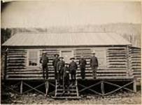 NWMP Hunker Creek Detachment 1899 - Left to right, Cst. F.L. Lindblad, Cst A.A. Lynn, Cpl. Jim Pringle, Insp. W. Scarth 1899.