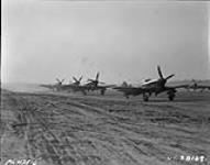 [A flight of Hawker Typhoons ready for takeoff] [1939-1945].