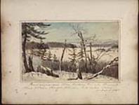 Penetanguishene Bay, looking toward Barrack Point and Prince Edward Island from the north opposite the Establishment, a winter scene 18 March 1838
