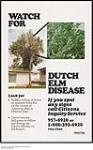 Watch for Dutch Elm Disease ca. 1950-1978